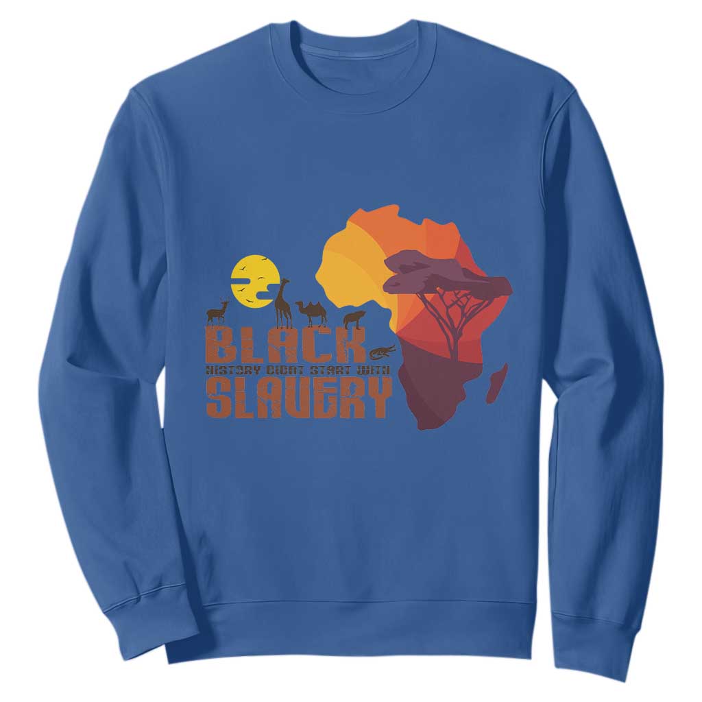 Black Pride Sweatshirt Black History Didn't Start With Slavery African American TS09