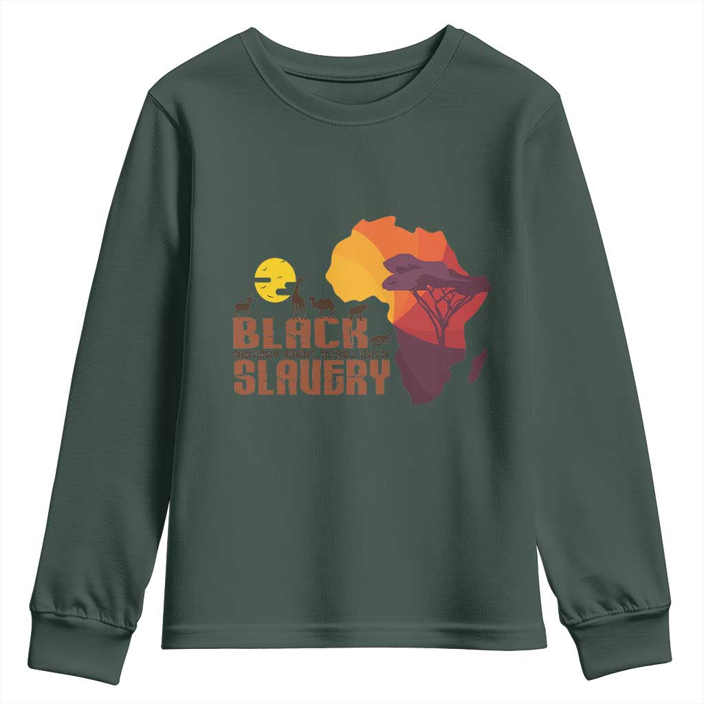 Black Pride Youth Sweatshirt Black History Didn't Start With Slavery African American TS09