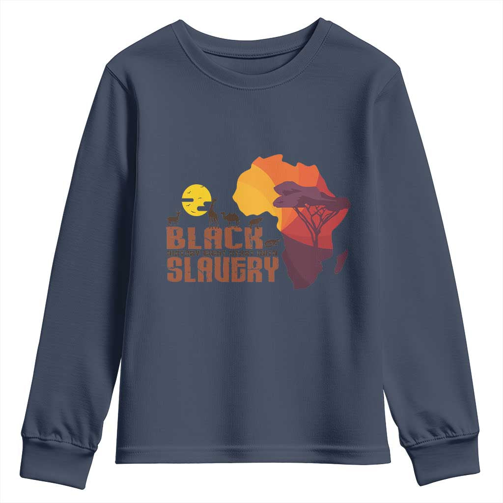 Black Pride Youth Sweatshirt Black History Didn't Start With Slavery African American TS09