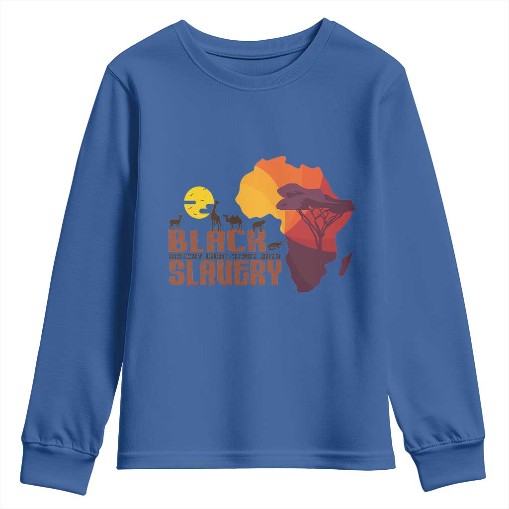Black Pride Youth Sweatshirt Black History Didn't Start With Slavery African American TS09