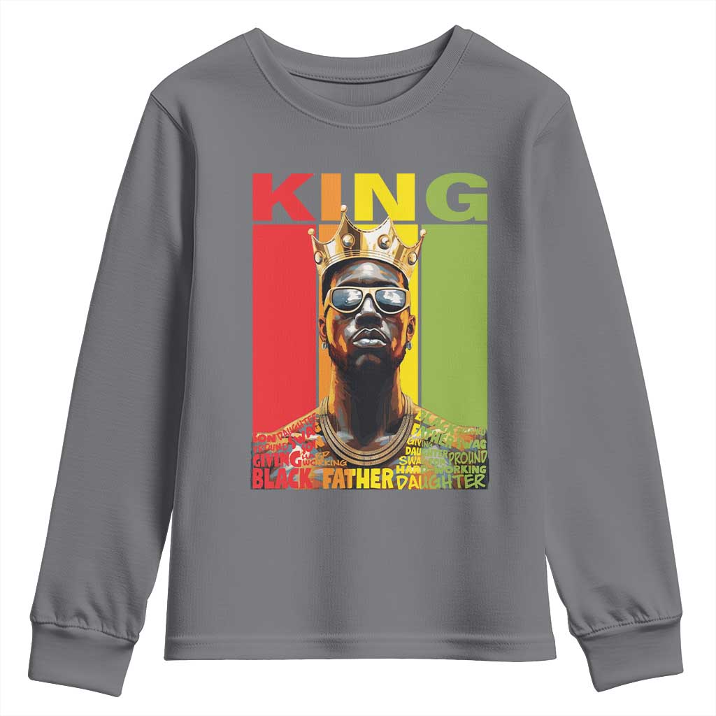 American Dad Youth Sweatshirt Black History King Father Melanin African American TS09