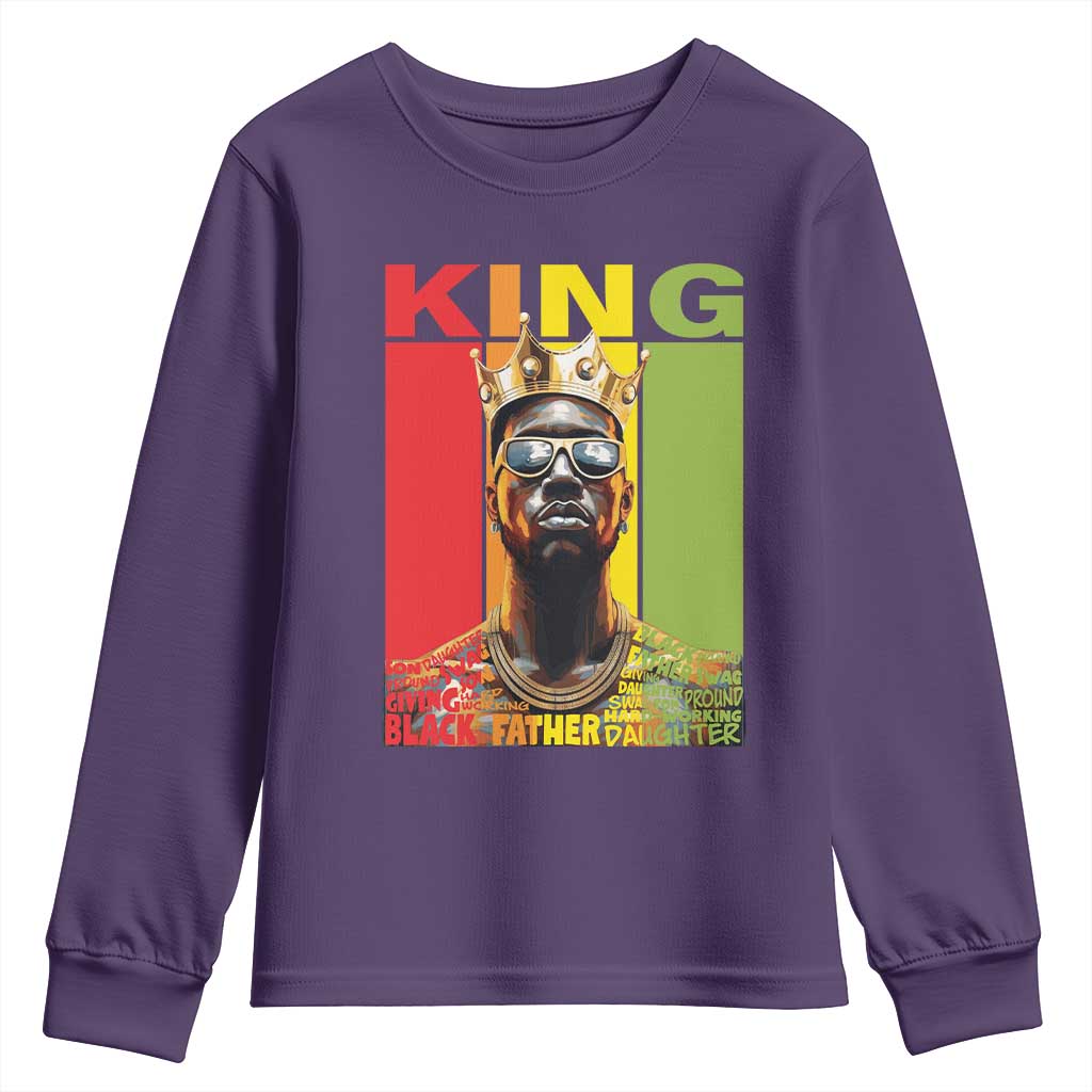 American Dad Youth Sweatshirt Black History King Father Melanin African American TS09