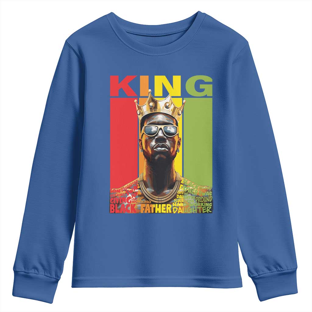 American Dad Youth Sweatshirt Black History King Father Melanin African American TS09