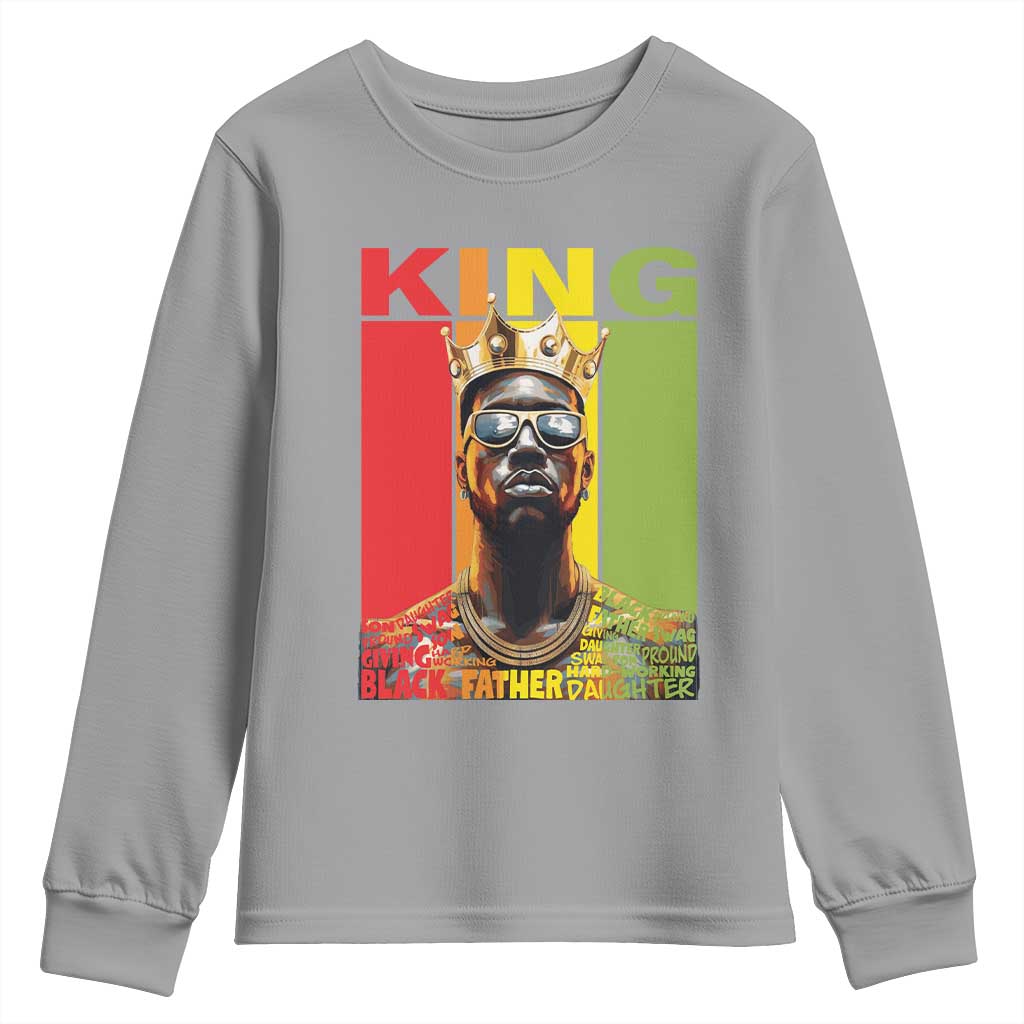 American Dad Youth Sweatshirt Black History King Father Melanin African American TS09