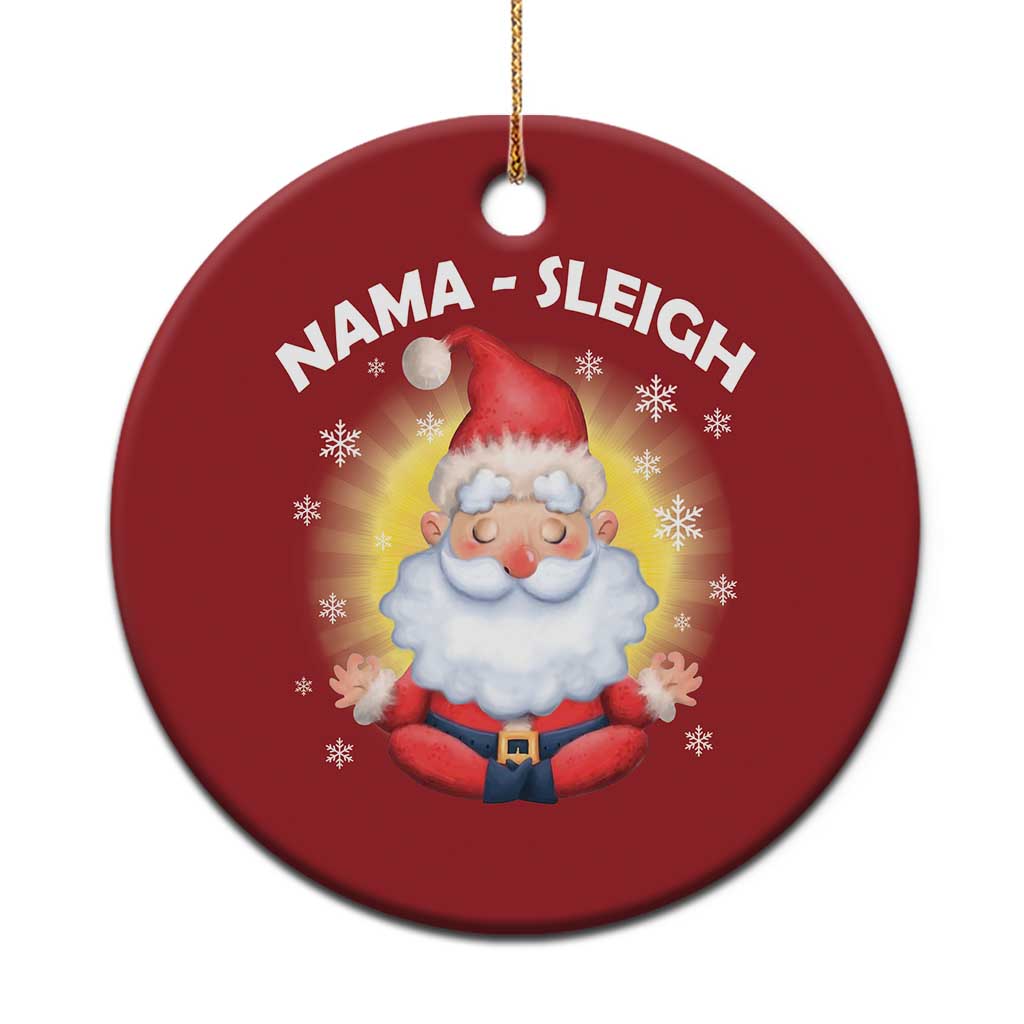 Xmas Yoga Christmas Ornament Nama Sleigh Cute Santa TS09