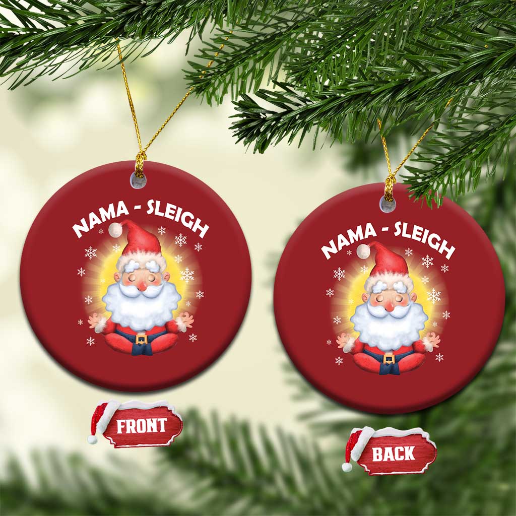 Xmas Yoga Christmas Ornament Nama Sleigh Cute Santa TS09