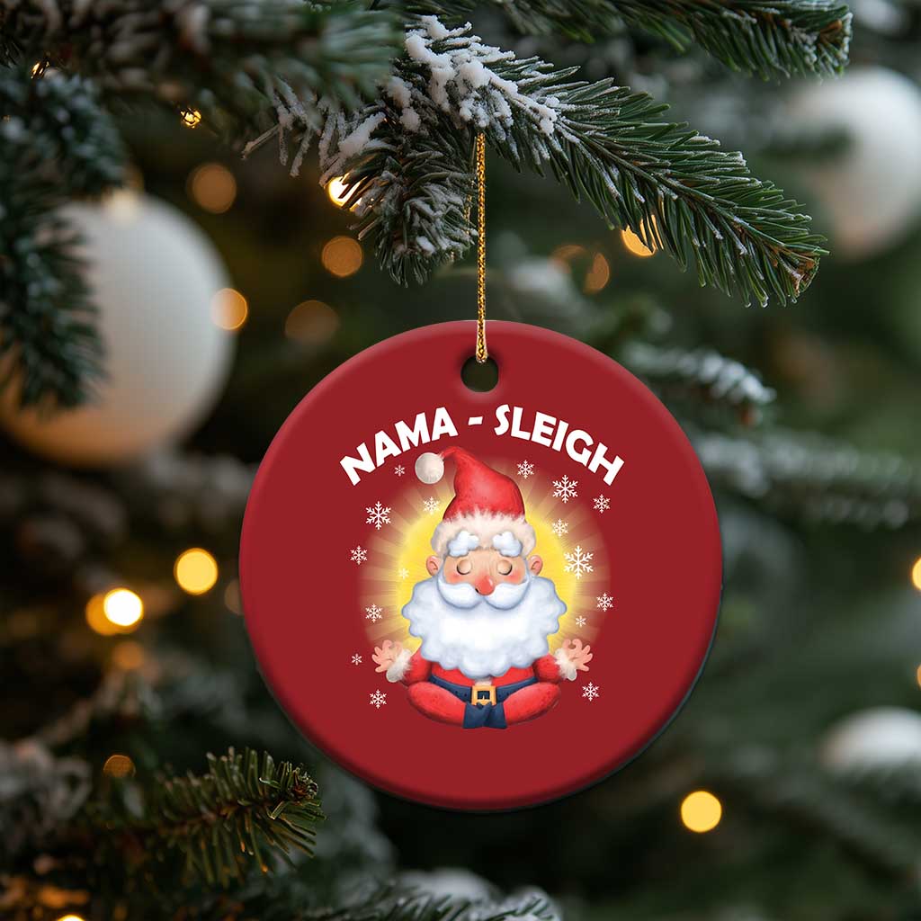 Xmas Yoga Christmas Ornament Nama Sleigh Cute Santa TS09
