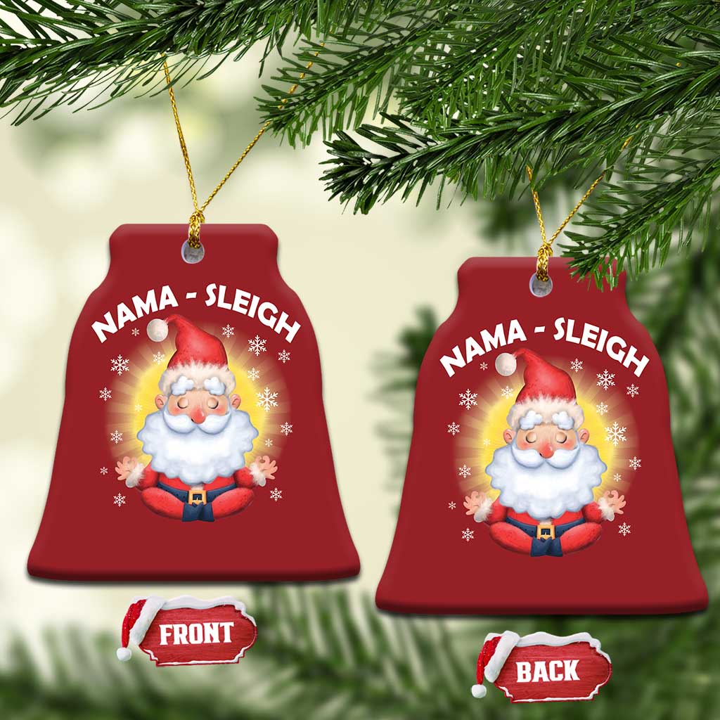 Xmas Yoga Christmas Ornament Nama Sleigh Cute Santa TS09