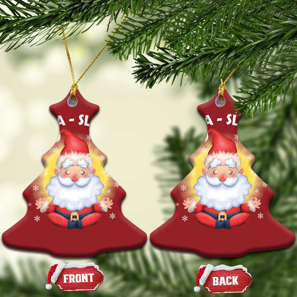Xmas Yoga Christmas Ornament Nama Sleigh Cute Santa TS09