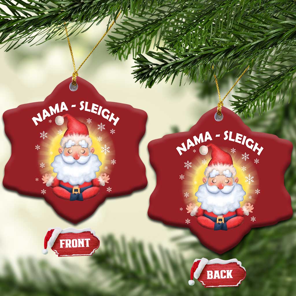 Xmas Yoga Christmas Ornament Nama Sleigh Cute Santa TS09