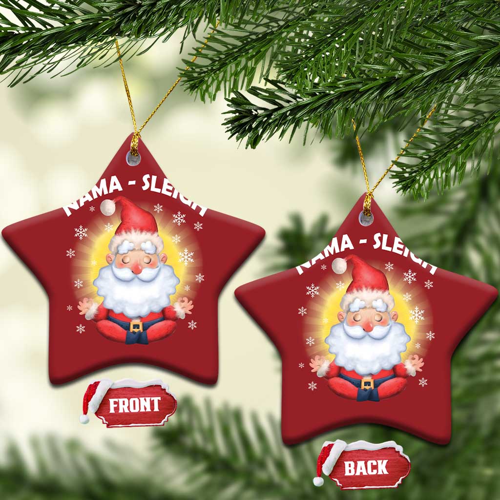 Xmas Yoga Christmas Ornament Nama Sleigh Cute Santa TS09