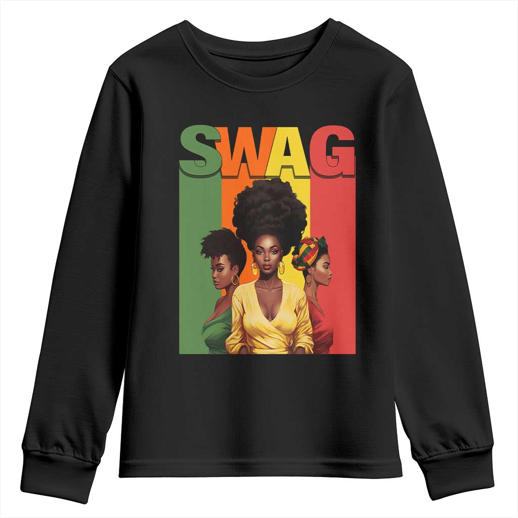 Black History Month Youth Sweatshirt Swag Melanin Queen TS09