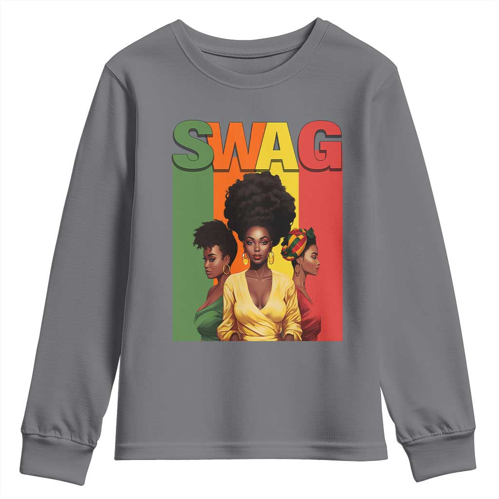 Black History Month Youth Sweatshirt Swag Melanin Queen TS09