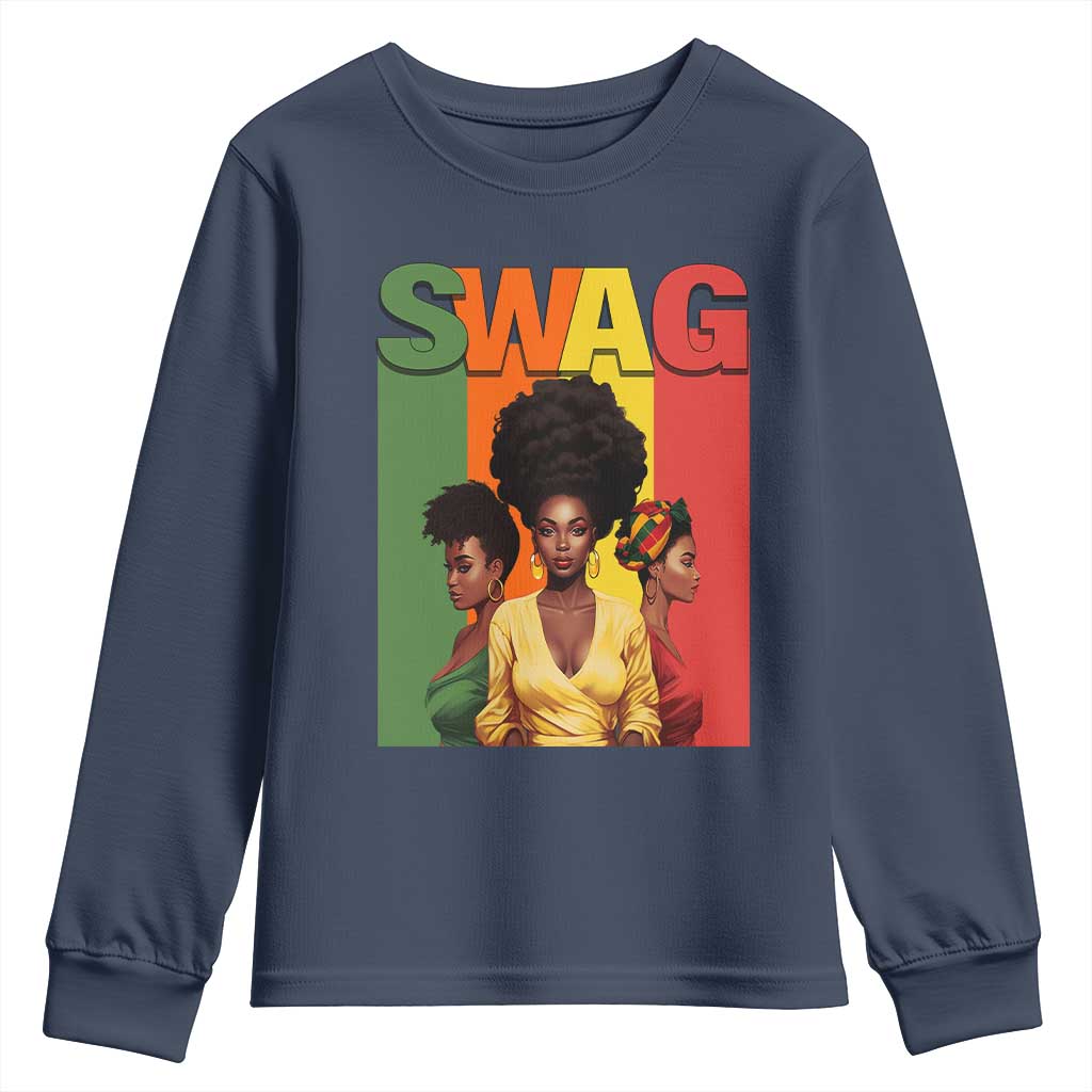 Black History Month Youth Sweatshirt Swag Melanin Queen TS09