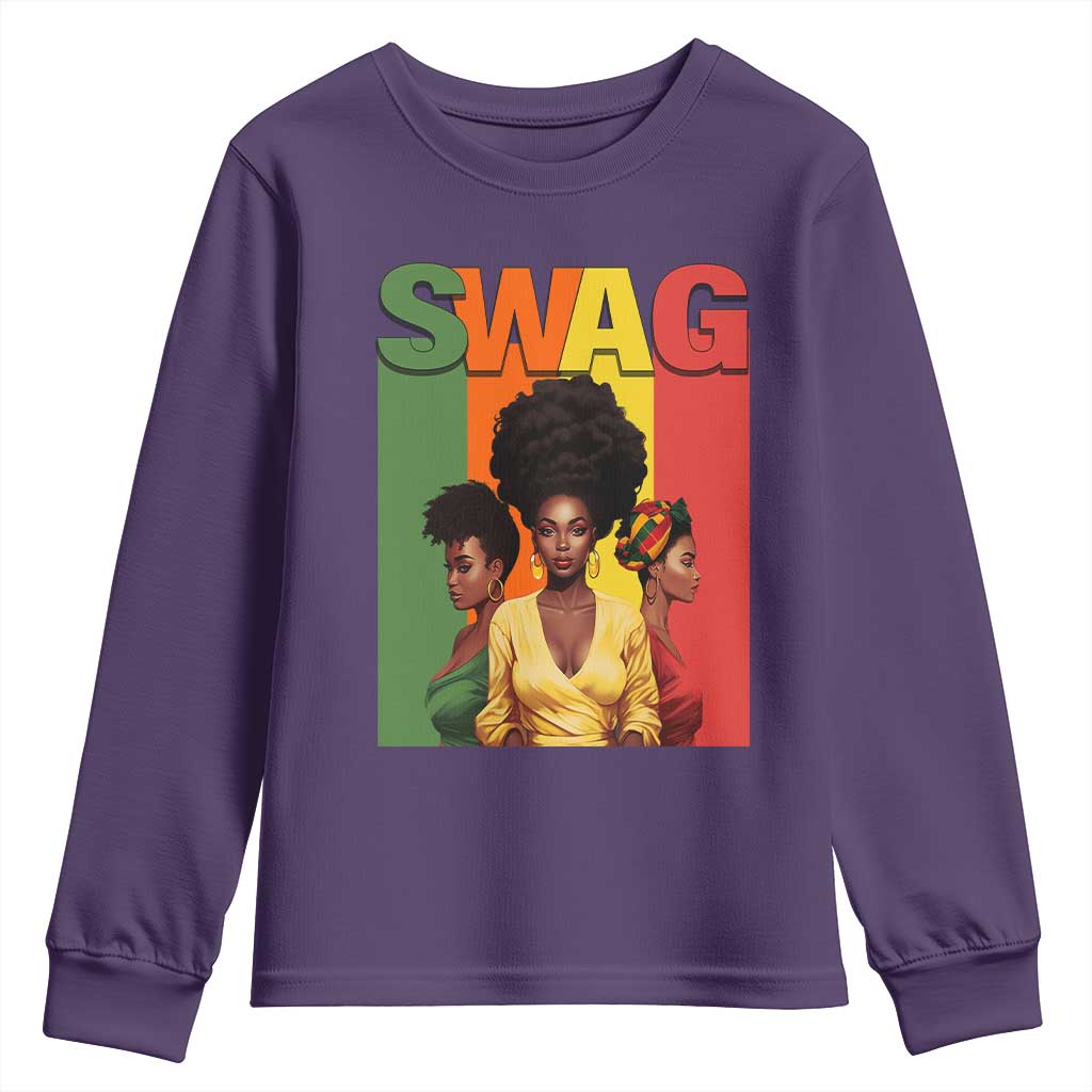 Black History Month Youth Sweatshirt Swag Melanin Queen TS09