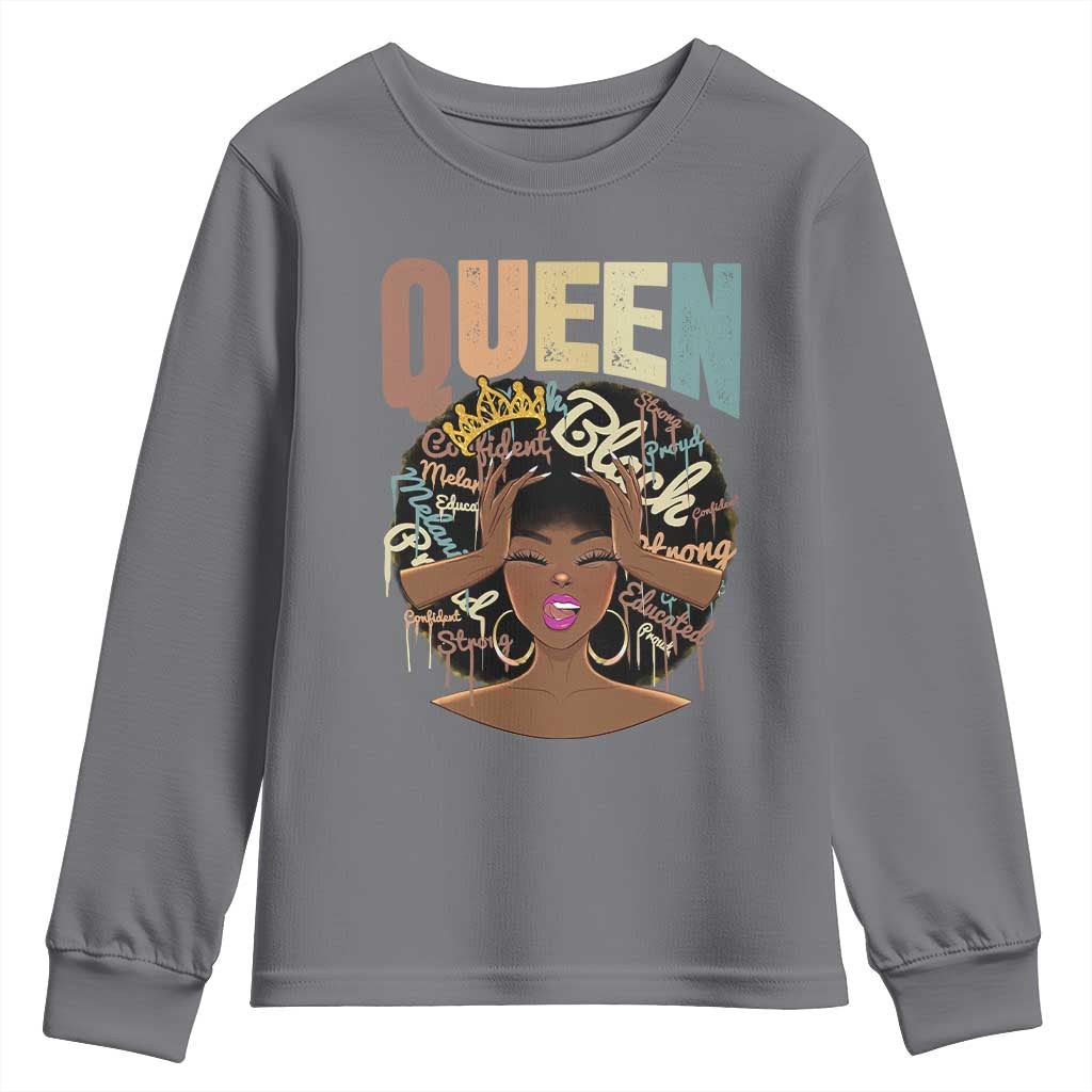 African Americans Teacher Youth Sweatshirt Educated Strong Black Queen TS09