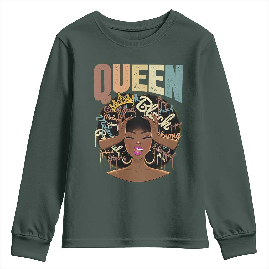 African Americans Teacher Youth Sweatshirt Educated Strong Black Queen TS09