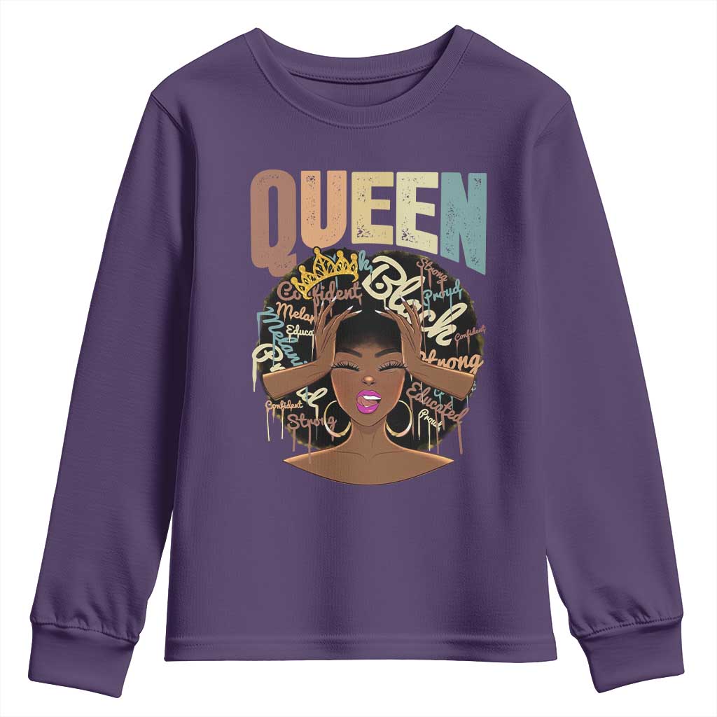 African Americans Teacher Youth Sweatshirt Educated Strong Black Queen TS09