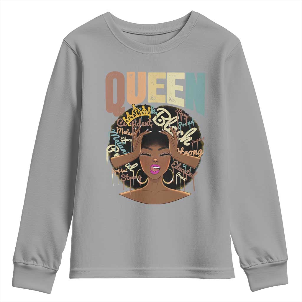 African Americans Teacher Youth Sweatshirt Educated Strong Black Queen TS09