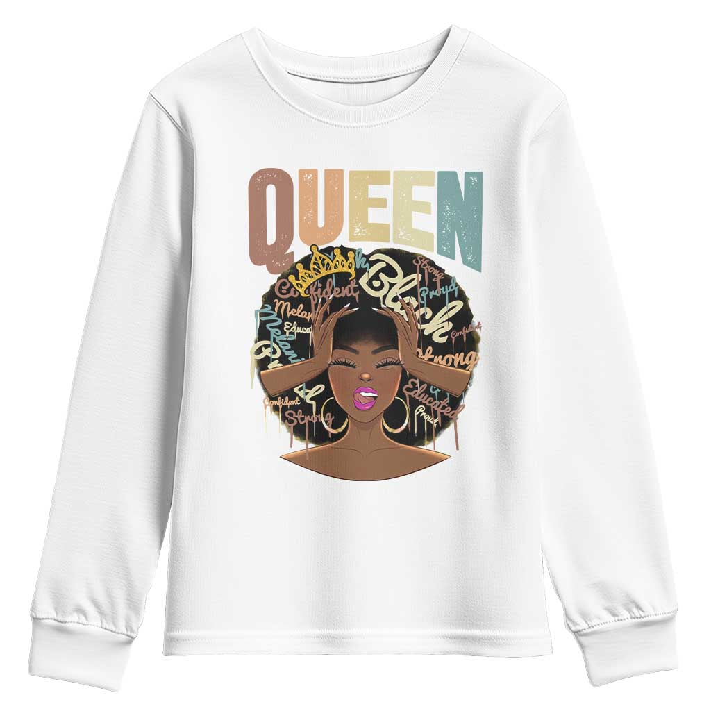 African Americans Teacher Youth Sweatshirt Educated Strong Black Queen TS09