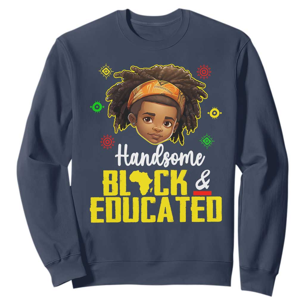 Black Pride Sweatshirt Handsome Black And Educated I Am The Strong African King Boy TS09
