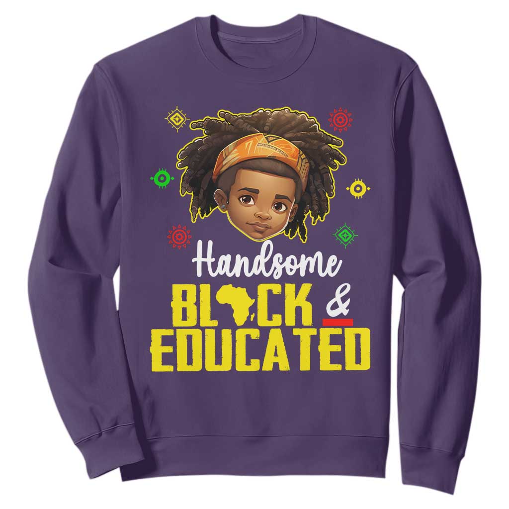 Black Pride Sweatshirt Handsome Black And Educated I Am The Strong African King Boy TS09