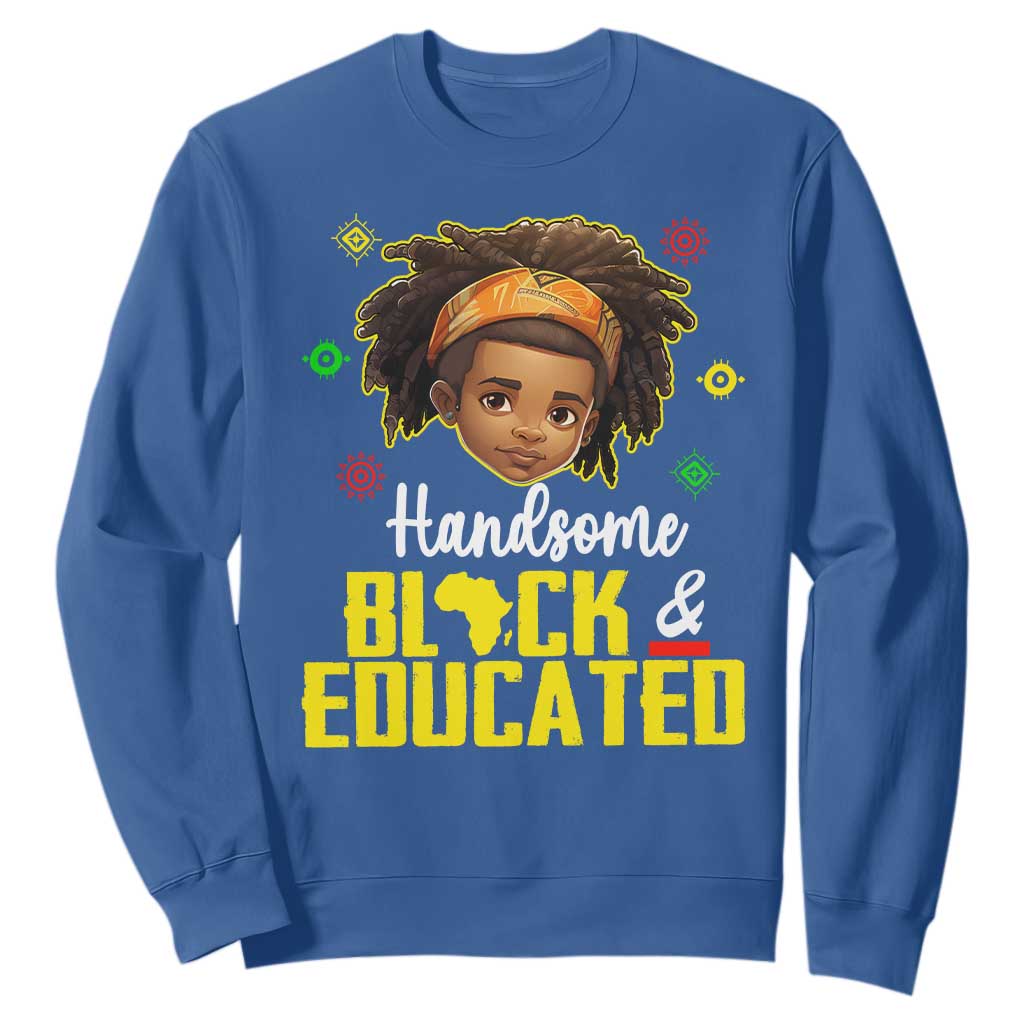 Black Pride Sweatshirt Handsome Black And Educated I Am The Strong African King Boy TS09