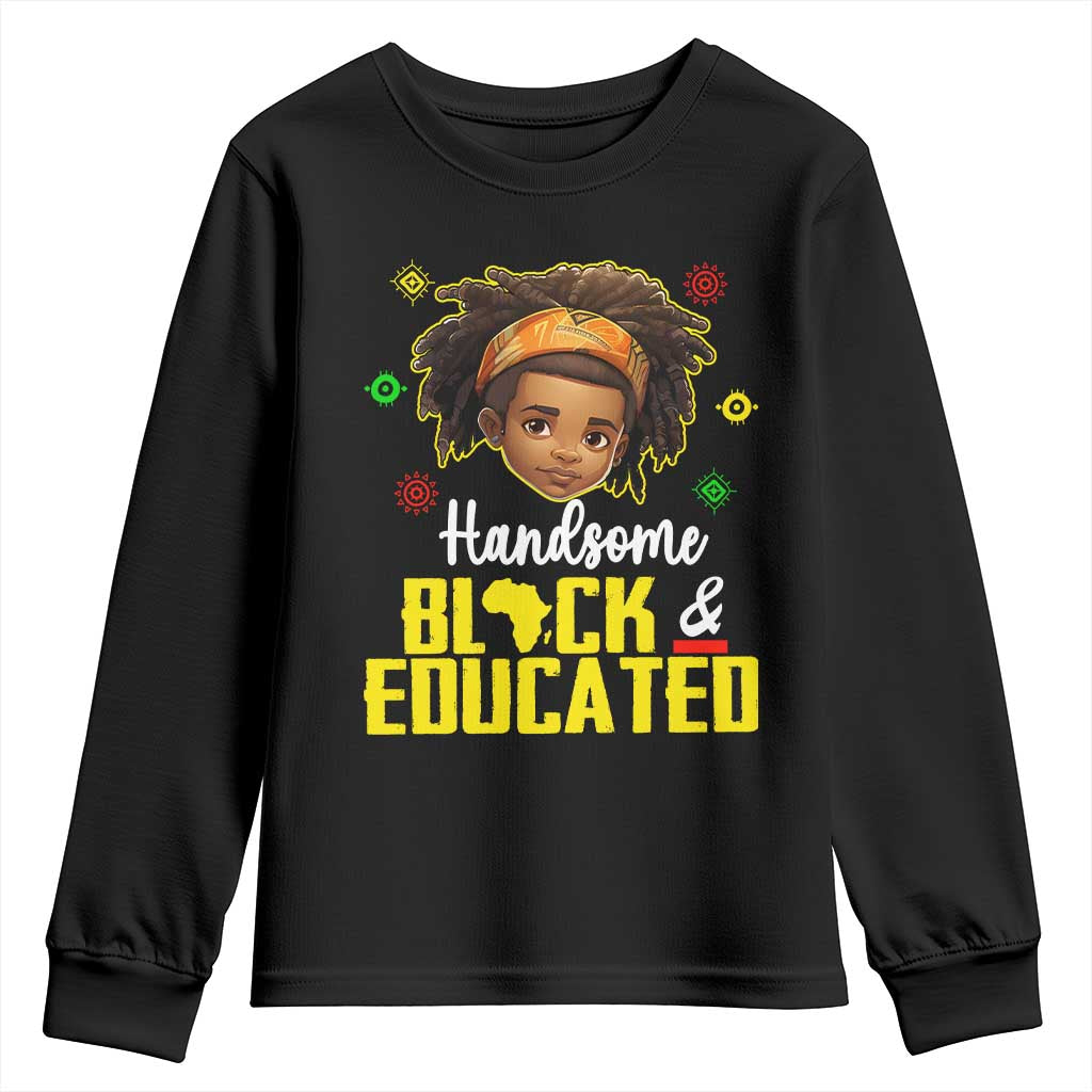Black Pride Youth Sweatshirt Handsome Black And Educated I Am The Strong African King Boy TS09