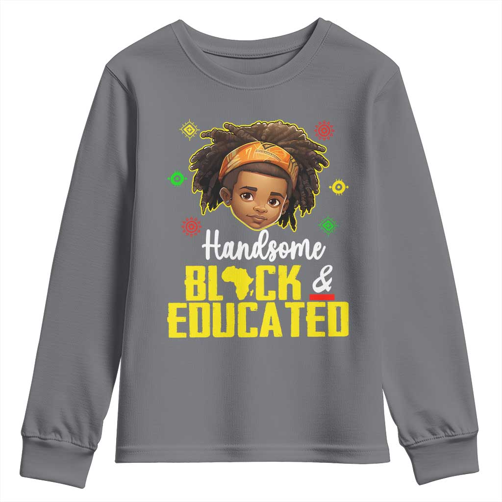 Black Pride Youth Sweatshirt Handsome Black And Educated I Am The Strong African King Boy TS09