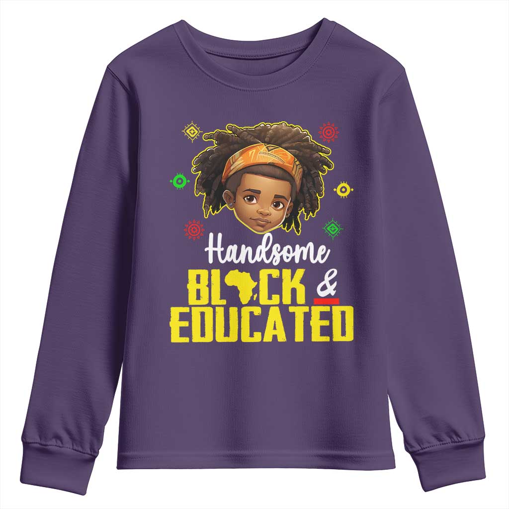 Black Pride Youth Sweatshirt Handsome Black And Educated I Am The Strong African King Boy TS09