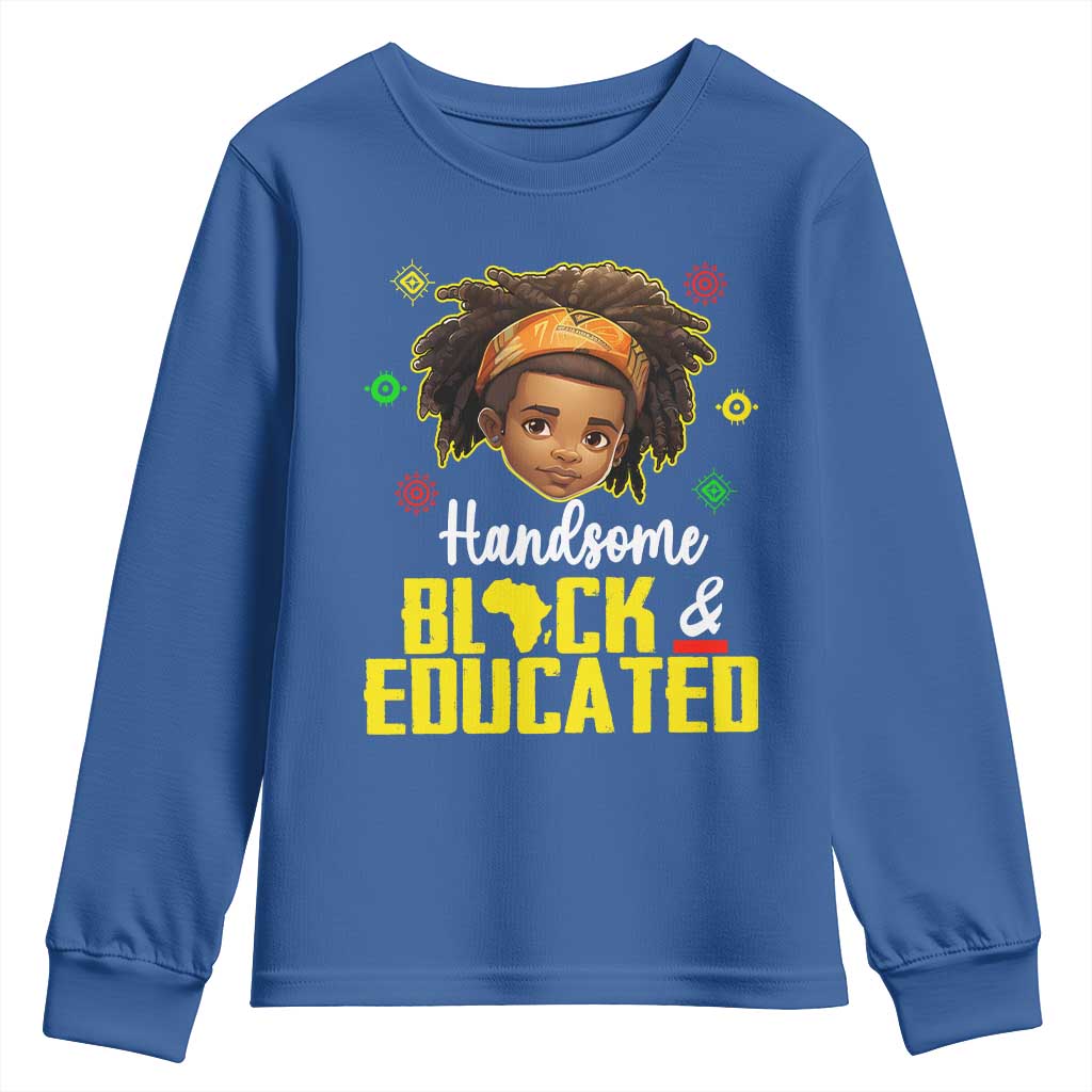 Black Pride Youth Sweatshirt Handsome Black And Educated I Am The Strong African King Boy TS09