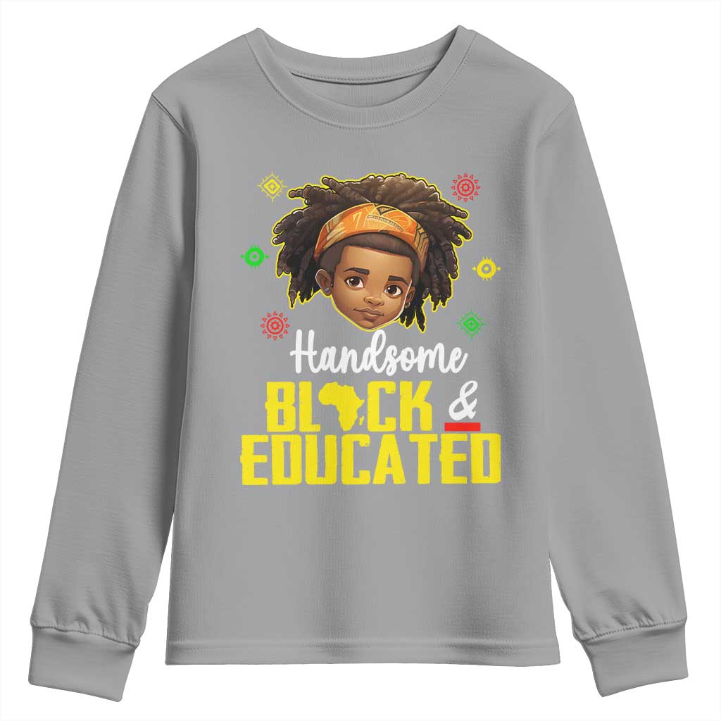 Black Pride Youth Sweatshirt Handsome Black And Educated I Am The Strong African King Boy TS09