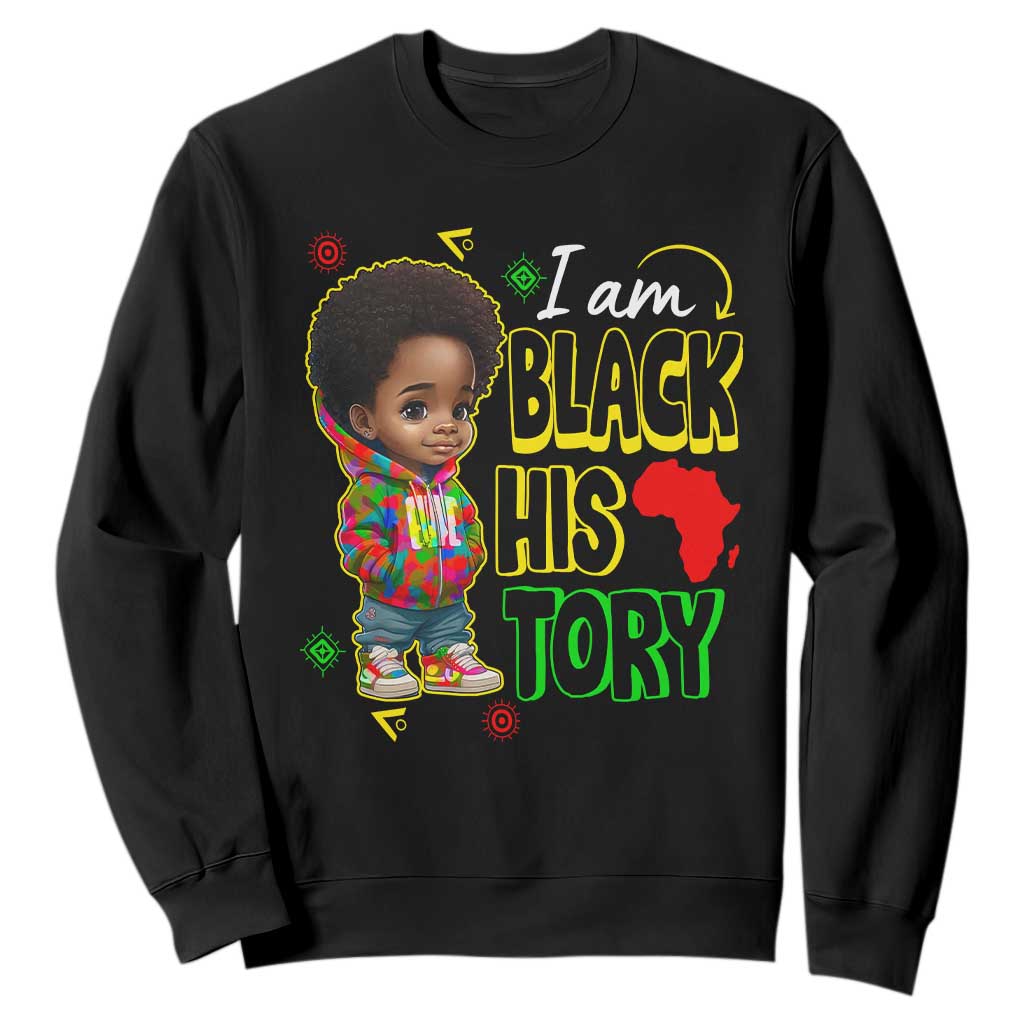 Black Boys Pride Sweatshirt Handsome Kids Boys I Am Black History Month TS09