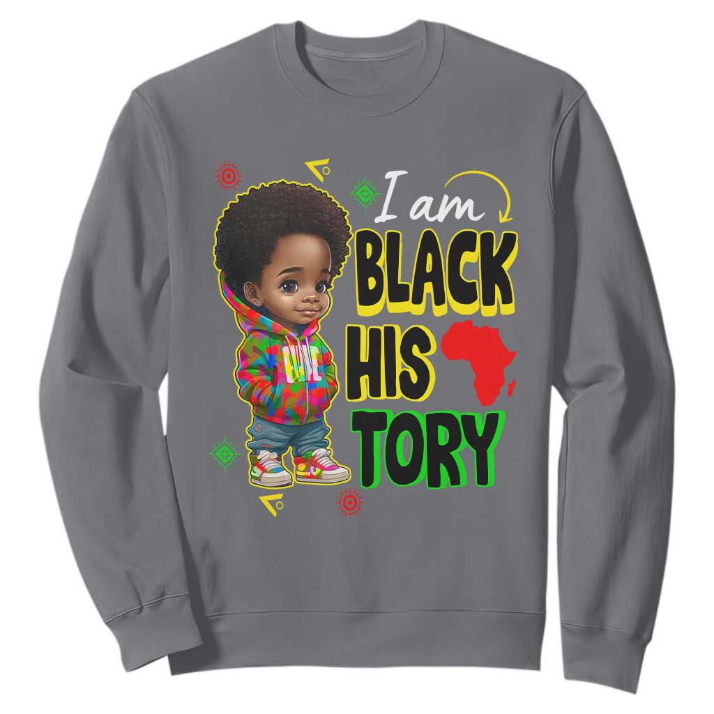 Black Boys Pride Sweatshirt Handsome Kids Boys I Am Black History Month TS09