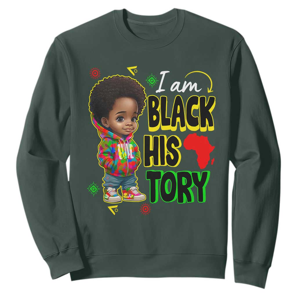 Black Boys Pride Sweatshirt Handsome Kids Boys I Am Black History Month TS09