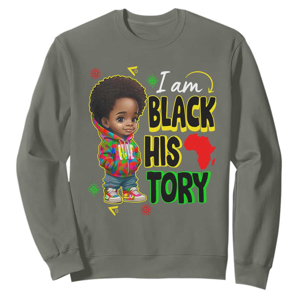 Black Boys Pride Sweatshirt Handsome Kids Boys I Am Black History Month TS09