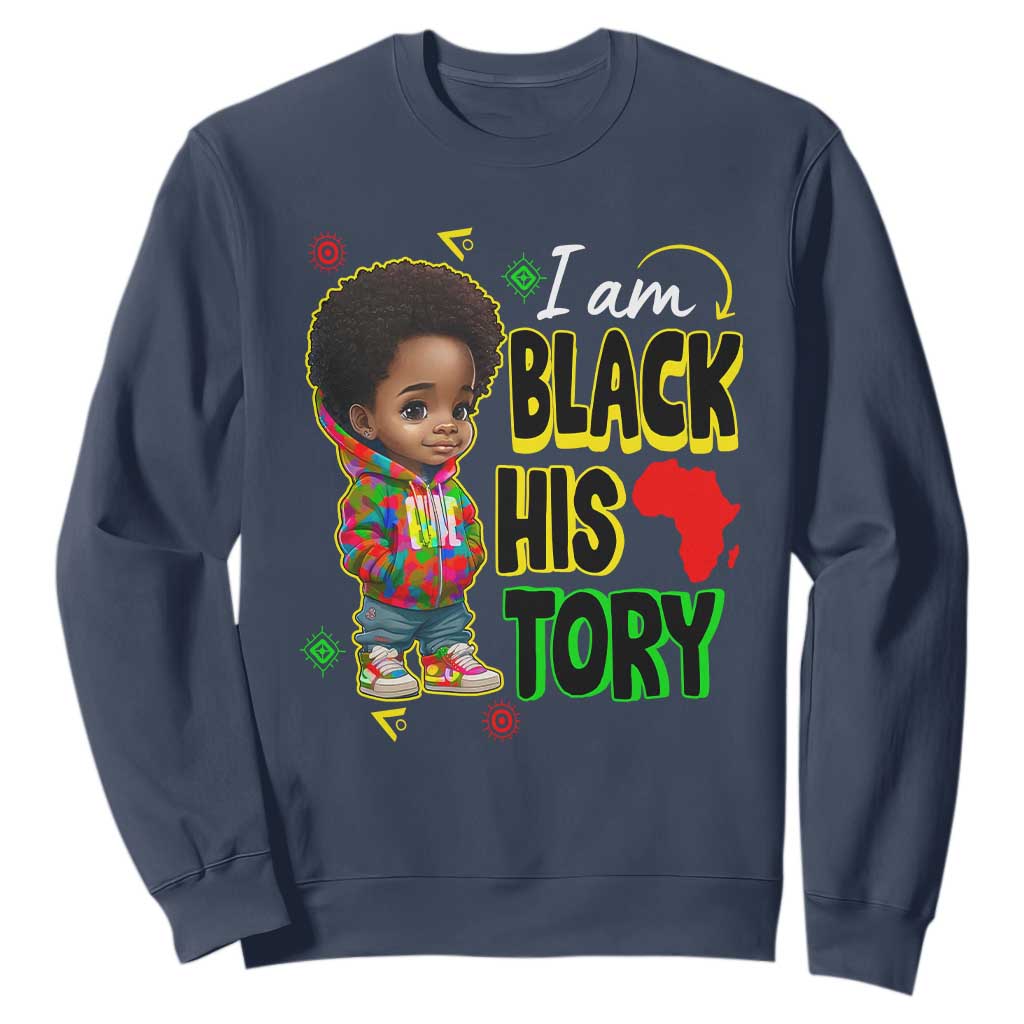 Black Boys Pride Sweatshirt Handsome Kids Boys I Am Black History Month TS09