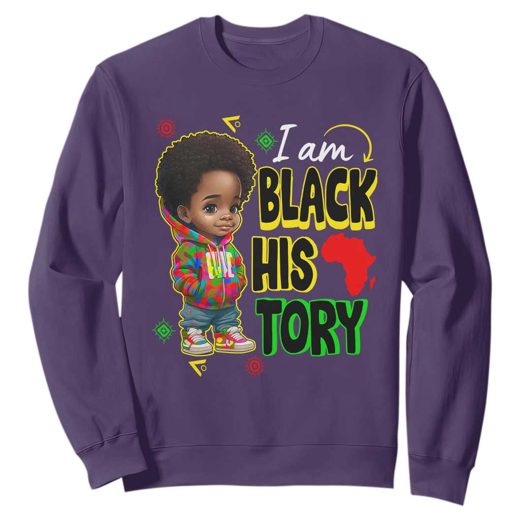 Black Boys Pride Sweatshirt Handsome Kids Boys I Am Black History Month TS09
