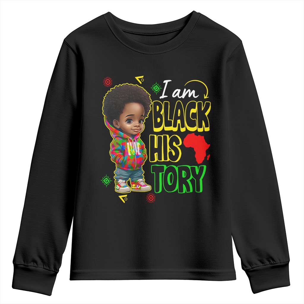 Black Boys Pride Youth Sweatshirt Handsome Kids Boys I Am Black History Month TS09