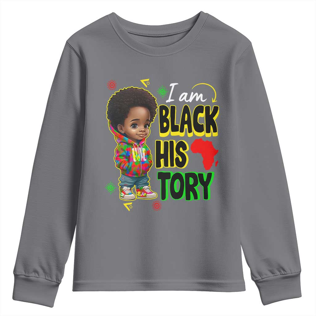 Black Boys Pride Youth Sweatshirt Handsome Kids Boys I Am Black History Month TS09