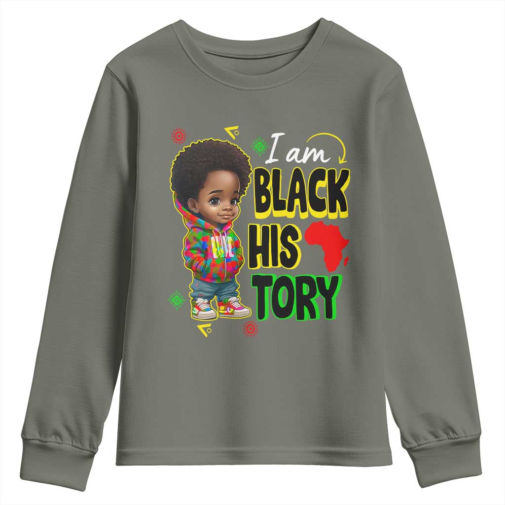 Black Boys Pride Youth Sweatshirt Handsome Kids Boys I Am Black History Month TS09