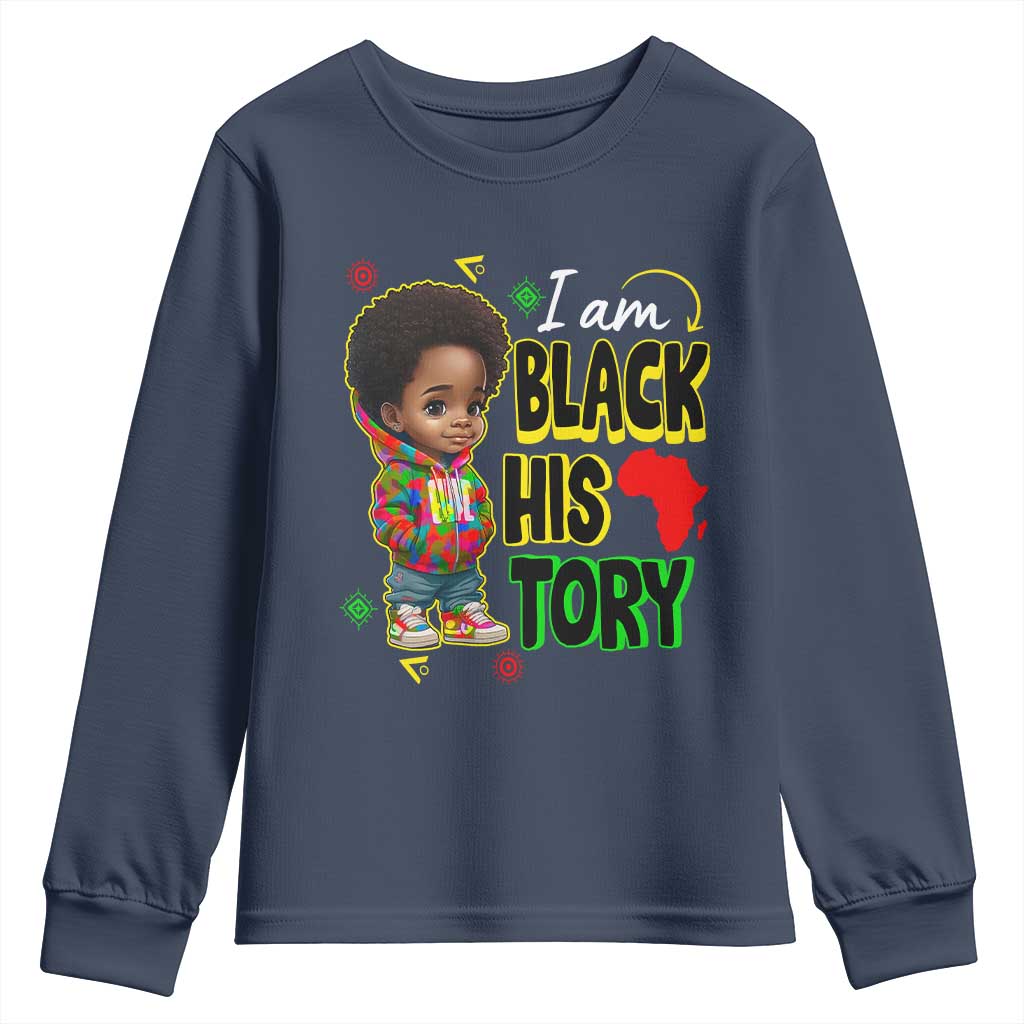 Black Boys Pride Youth Sweatshirt Handsome Kids Boys I Am Black History Month TS09
