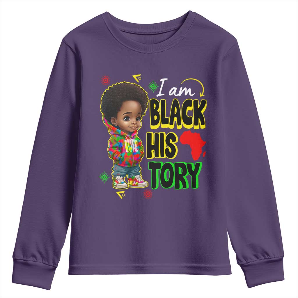 Black Boys Pride Youth Sweatshirt Handsome Kids Boys I Am Black History Month TS09