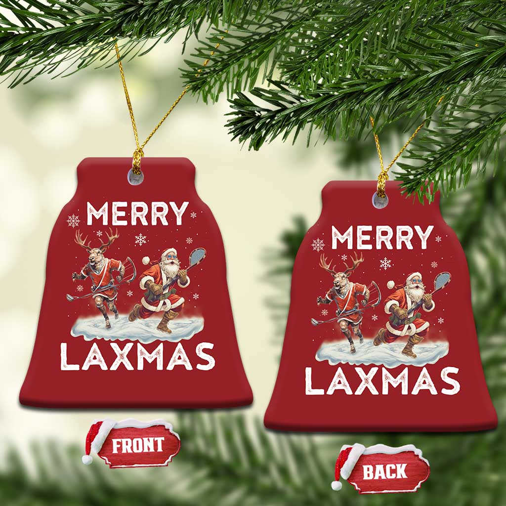 Xmas Lacrosse Christmas Ornament Merry LAXMAS Santa Reindeer Lacrosse Player TS09
