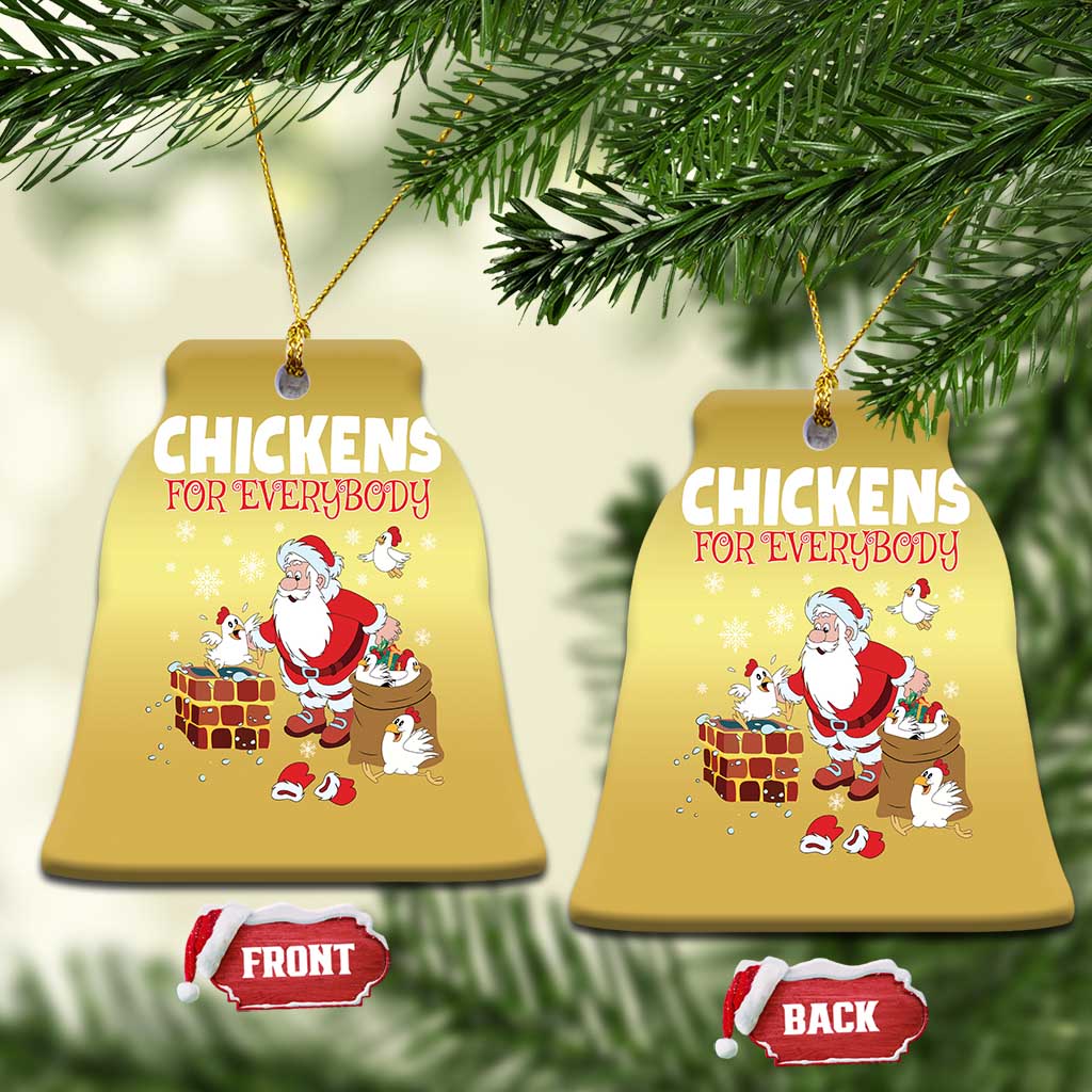 Funny Xmas Farmer Christmas Ornament Chickens For Everybody TS09