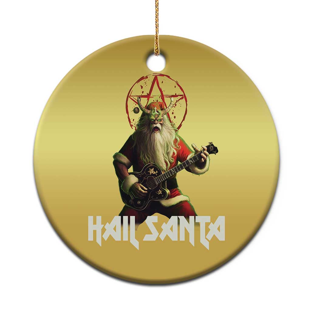 Hail Santa Sleigher Heavy Metal Christmas Ornament TS09