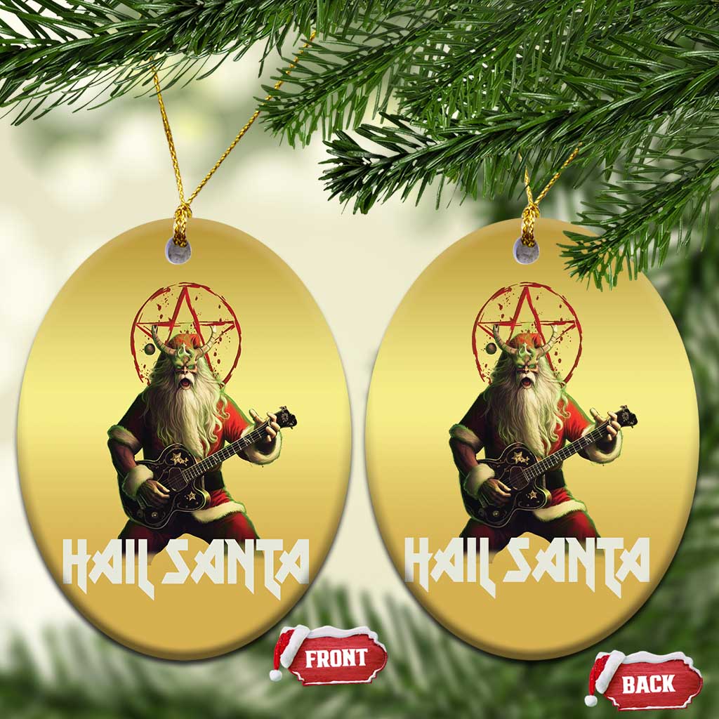 Hail Santa Sleigher Heavy Metal Christmas Ornament TS09