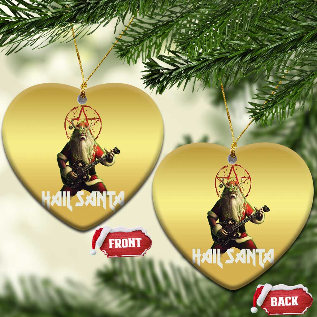 Hail Santa Sleigher Heavy Metal Christmas Ornament TS09