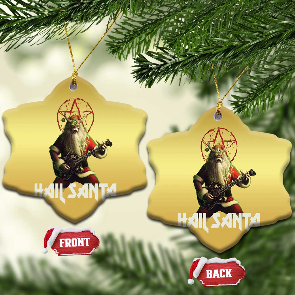 Hail Santa Sleigher Heavy Metal Christmas Ornament TS09