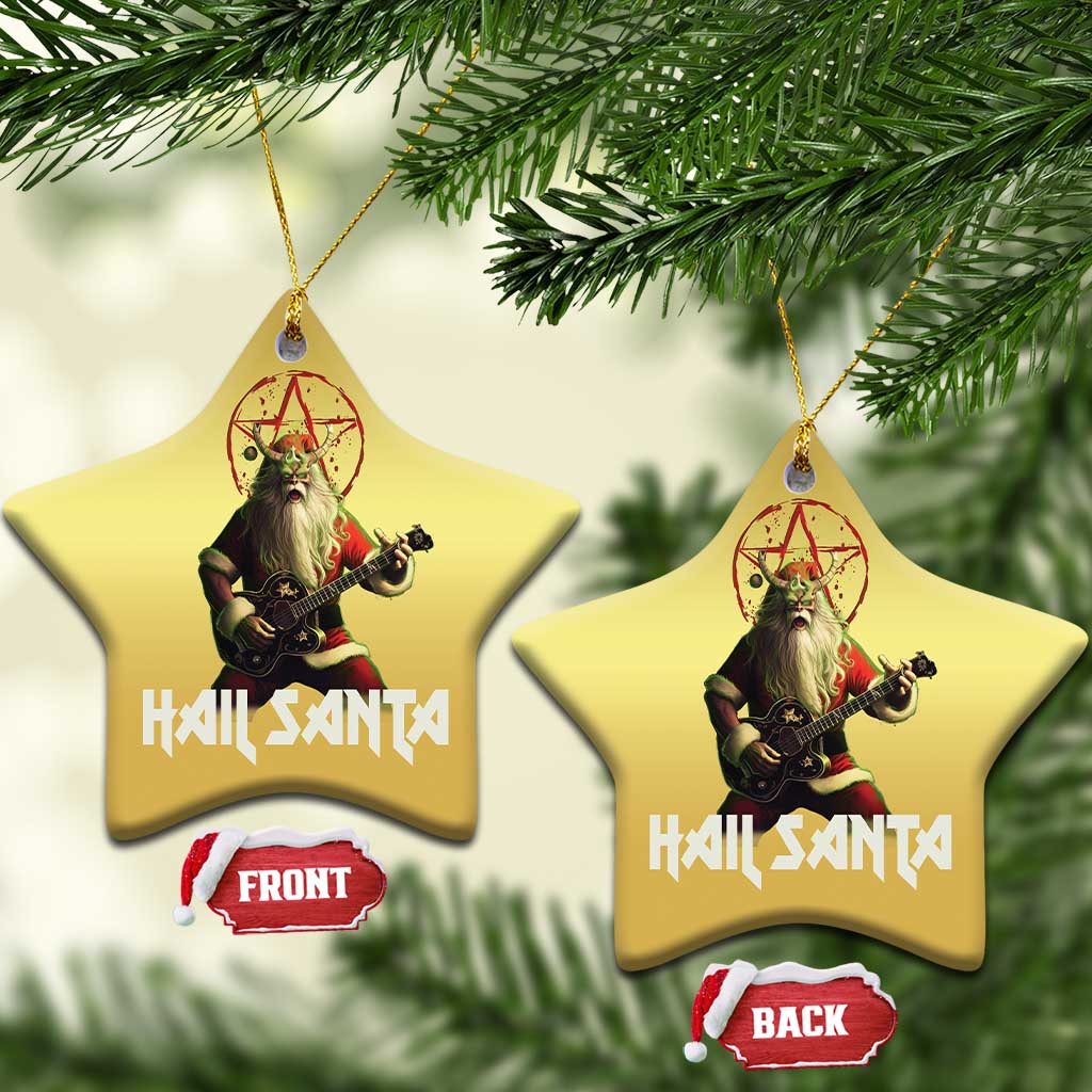 Hail Santa Sleigher Heavy Metal Christmas Ornament TS09